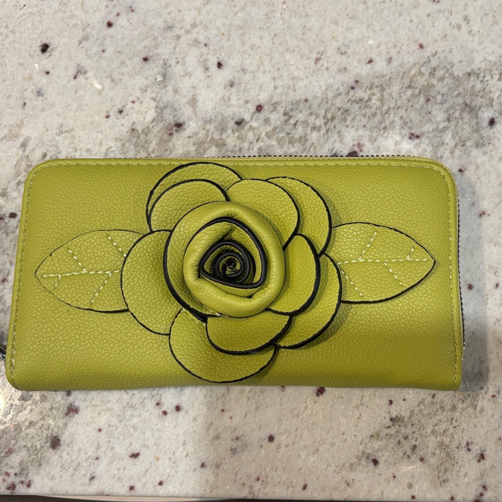Green Floral Women's Wallet